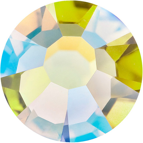 MAXIMA Crystals by Preciosa Flatback Rhinestones Acid Yellow Shimmer AB 12ss