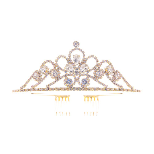 Crystal Avenue Tiara - 1.25" 60717 Crystal/Gold