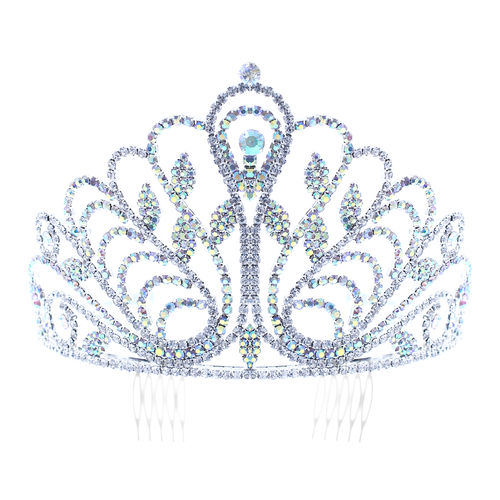 Crystal Avenue Tiara - 3.95" 60738 Crystal+AB/Silver