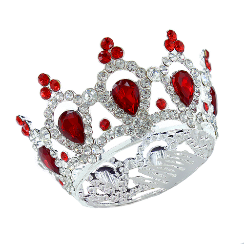 Crystal Avenue Crown - 2.25" 60789 Light Siam/Silver