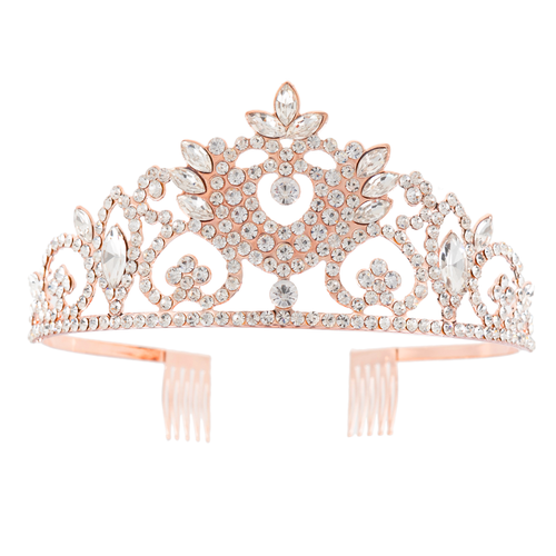 Crystal Avenue Tiara - 1.81" 60777 Crystal/Rose Gold