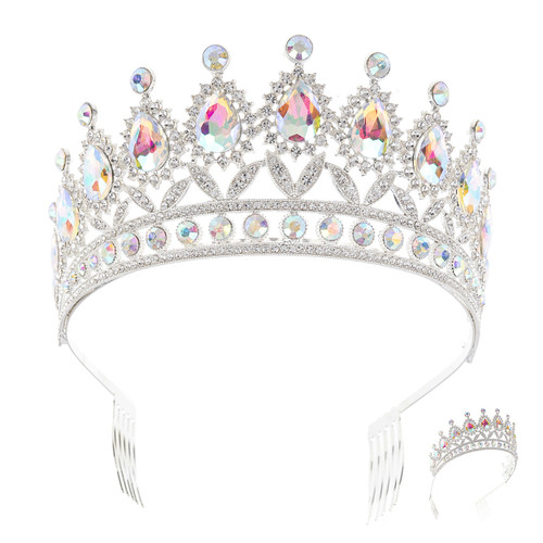 Crystal Avenue Tiara - 2.5" 60788 Crystal AB/Silver