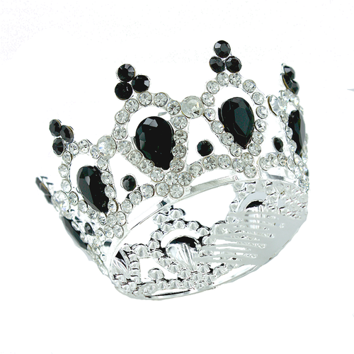 Crystal Avenue Crown - 2.25" 60789 Jet/Silver