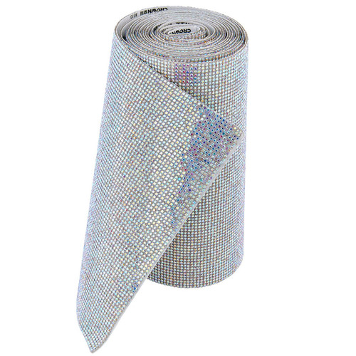 PriceLess Crystal Self Adhesive + Hotfix Banding Crystal AB 7.5" - 3 Yards