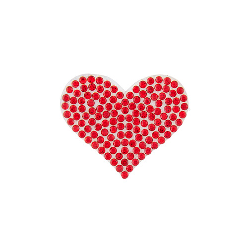 PriceLess Crystal Self Adhesive + Hotfix Heart Light Siam Small - 12 Pack
