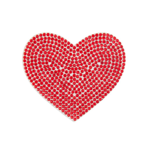 PriceLess Crystal Self Adhesive + Hotfix Heart Light Siam Medium - 6 Pack