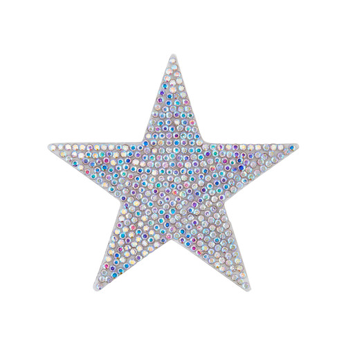 PriceLess Crystal Self Adhesive + Hotfix Star Crystal AB Medium - 6 Pack