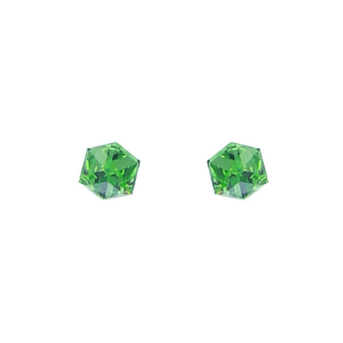 Crystal Avenue Earrings 40010 - 6mm Cube Crystal Stud Pe