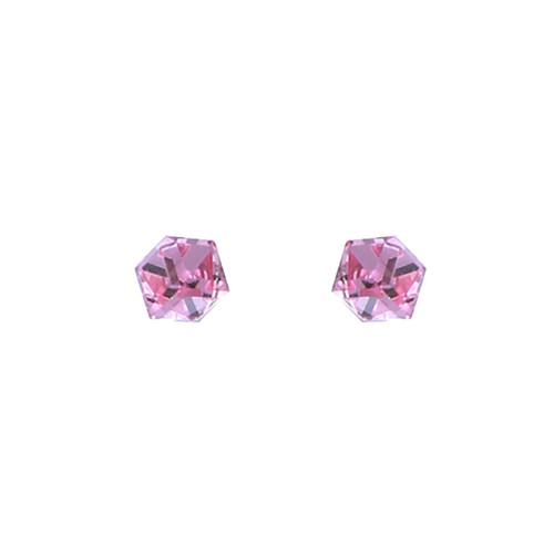 Crystal Avenue Earrings 40010 - 6mm Cube Crystal Stud Lro