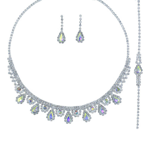 Crystal Avenue Full Set 18616 - S Rs Teardrop Lace 3pc Set Ab