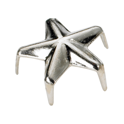 Nailhead Star 8.5mm - Silver - 10 gross