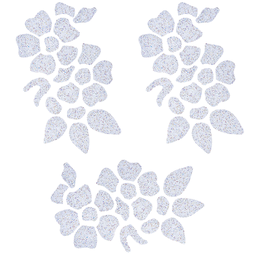 Austrian Crystal Fabric Small Lace Flower 255 Crystal AB - 3 pieces