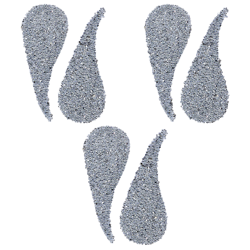 Austrian Crystal Fabric Small Paisley 302 Comet Argent Light - 3 Pair