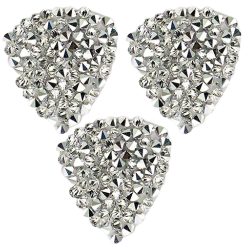 Austrian Crystal Rock Small Trilliant 001 Comet Argent Light - 3 pieces
