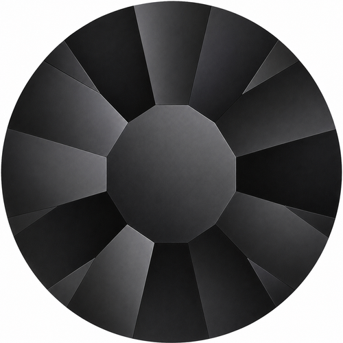 Preciosa Viva12 Hotfix Rhinestones in Jet — opaque black, 20ss (4.6mm–4.8mm), bulk wholesale at RhinestonesU.com