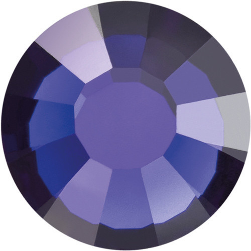 LUX European Crystal Flatback Rhinestones in Dark Indigo, 12ss (3.0mm–3.2mm), bulk wholesale at RhinestonesU.com