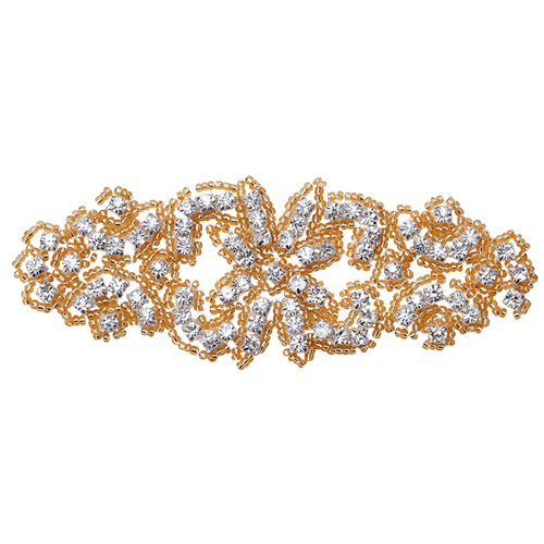 Applique | Priceless Crystal Applique #601 Crystal/Gold - 1 piece