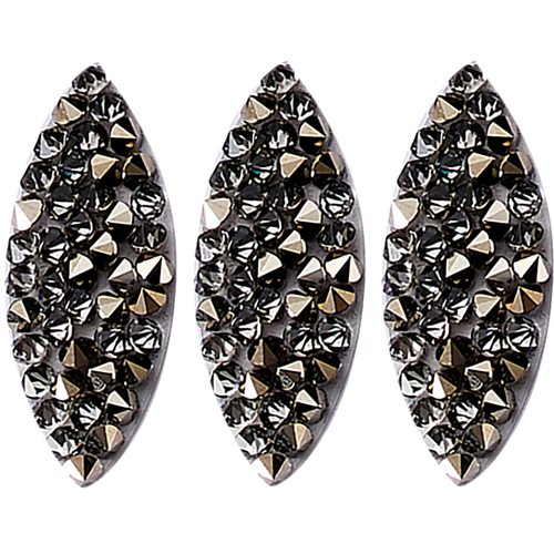 Swarovski Crystal Rock Navette 021 Jet 3pcs
