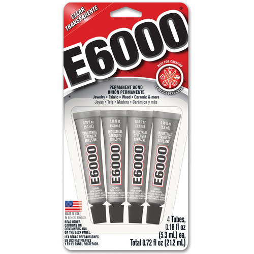 Adhesive for Rhinestones | E6000 .18 oz Mini 4 pack