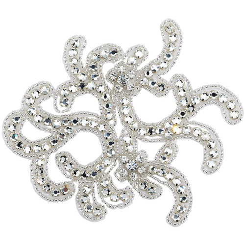 CLEARANCE – Priceless Crystal Applique 609 Crystal/Silver