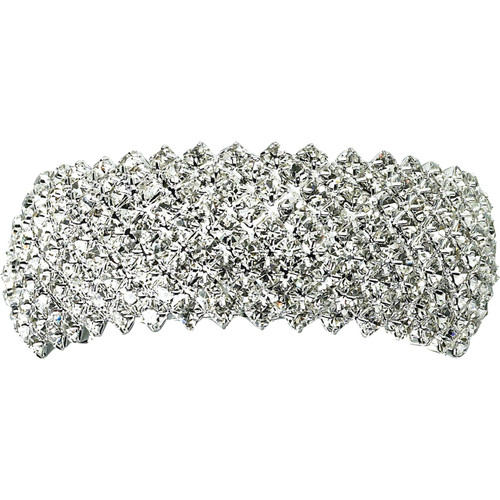 Rhinestone Ponytail Barrette - Crystal