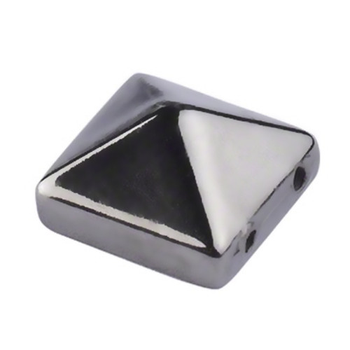 PriceLess Trims Metallic Pyramid Gunmetal 10mm