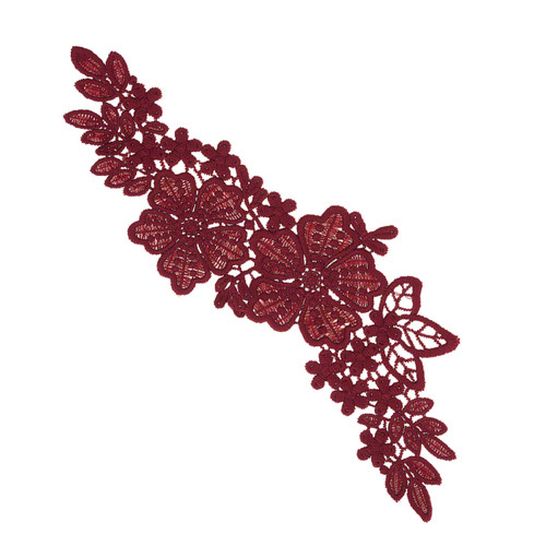 DIY Applique - Burgundy Vinca B