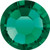 LUX Austrian Crystal Flatback Rhinestones Emerald 12ss