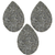 Austrian Crystal Fabric Large Pear #013 Metallic Light Gold