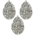 Swarovski Crystal Fine Rock Large Pear #013 Comet Argent Light