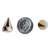 PriceLess Trims Metallic Spike Silver 10mm - 3 dozen