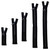Austrian Crystal Zipper Classic - Crystal/Black 12" - SEPARATING