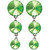 Starlight Crystal Earrings Graduated Drop - Peridot Clipped