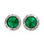 15mm Performance Earrings - Emerald Clipped