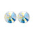 10.5mm Simple Rivoli Earrings - Crystal AB Clipped