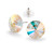 14mm Simple Rivoli Earrings - Crystal AB Pierced