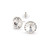 10.5mm Simple Rivoli Earrings - Crystal Pierced
