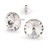 16mm Simple Rivoli Earrings - Crystal Pierced