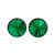 14mm Simple Rivoli Earrings - Emerald Pierced