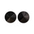 14mm Simple Rivoli Earrings - Jet Pierced