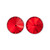 14mm Simple Rivoli Earrings - Light Siam Clipped