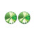 14mm Simple Rivoli Earrings - Peridot Clipped