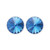 14mm Simple Rivoli Earrings - Sapphire Pierced