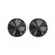 14mm Simple Rivoli Earrings - Nightfall Clipped