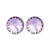 14mm Simple Rivoli Earrings - Violet Pierced