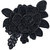 DIY Applique Sequin Embroidered 919 Black