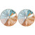 Starlight Crystal Earrings 14mm Simple Rivoli - Peach DeLite Pierced