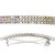 Rhinestone Barrette - 3.25" French Clip Barrette Crystal AB