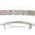Rhinestone Barrette - 3.25" French Clip Barrette Crystal AB