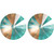 Starlight Crystal Earrings 14mm Simple Rivoli - Cappuccino DeLite Clipped